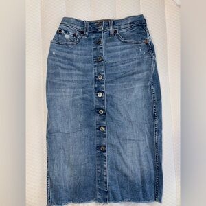 ABERCROMBIE & FITCH Denim Midi Skirt